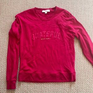 SPIRITUAL GANGSTER hot pink Grateful sweatshirt, amazing worn condition, size M